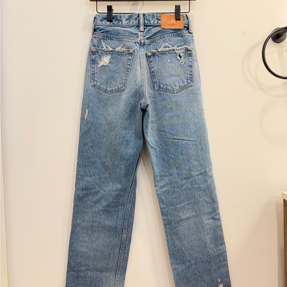 Moussy Vintage Faded Blue Denim Jeans - Picture 3 of 7